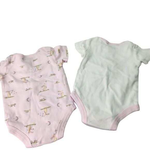 Bundle of 2 Bunny Theme Onesies 100% Cotton Guess How Much I Love You Baby 9 M - Picture 4 of 13